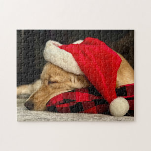 Puzzle Navidades de perros que duermen duramente durante 