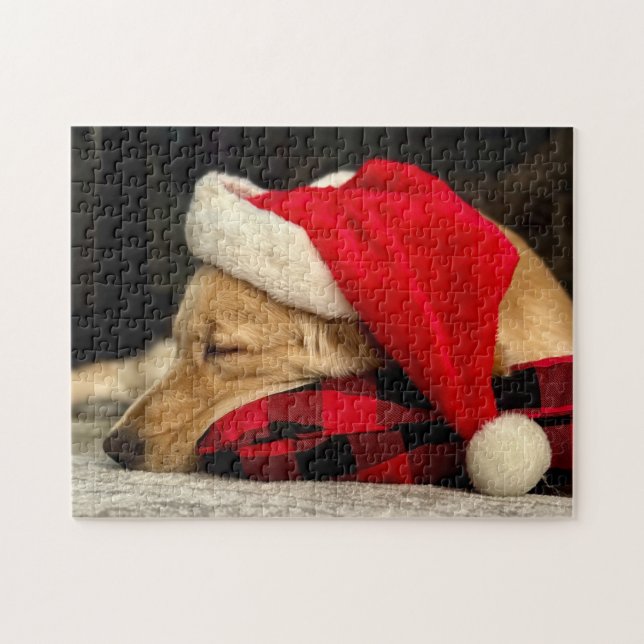 Puzzle Navidades de perros que duermen duramente durante  (Horizontal)