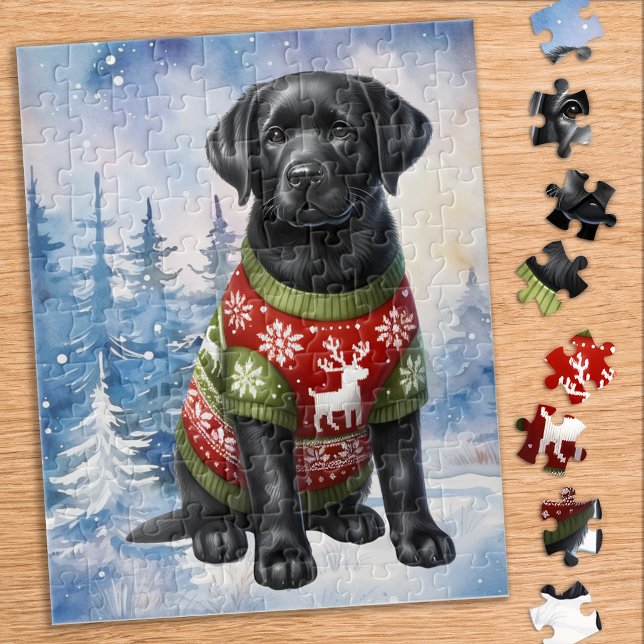 Puzzle Navidades de perros recuperadores de Labrador de v (Subido por el creador)