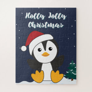 Puzzle Navidades de pingüino niegan animales de invierno