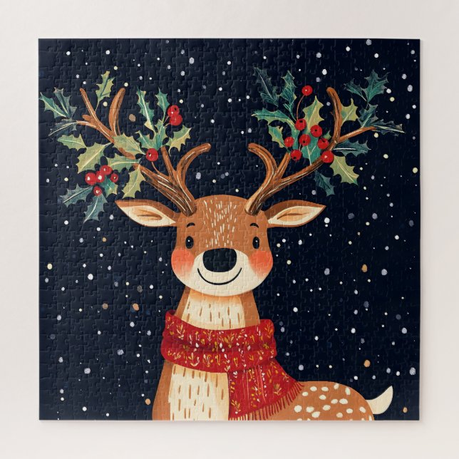 Puzzle Navidades de renos Starry Noche de Twinkle (Vertical)
