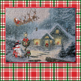 Puzzle Navidades de Santa Reindeer Sleigh Nevan