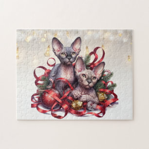 Puzzle Navidades de Sphynx Kittens