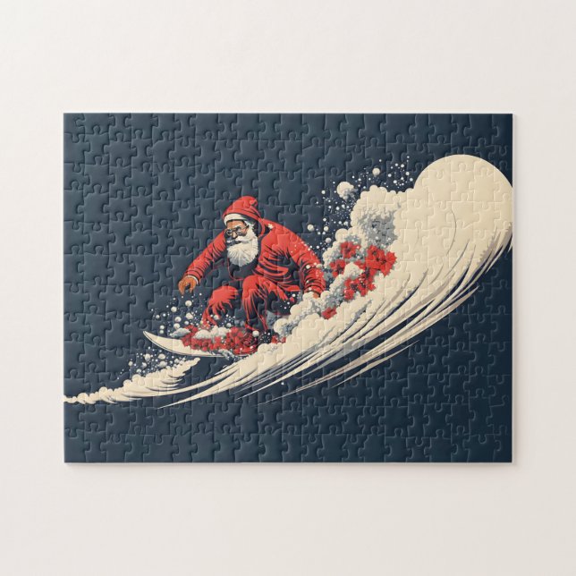 Puzzle Navidades de Surfing Santa Summer (Horizontal)