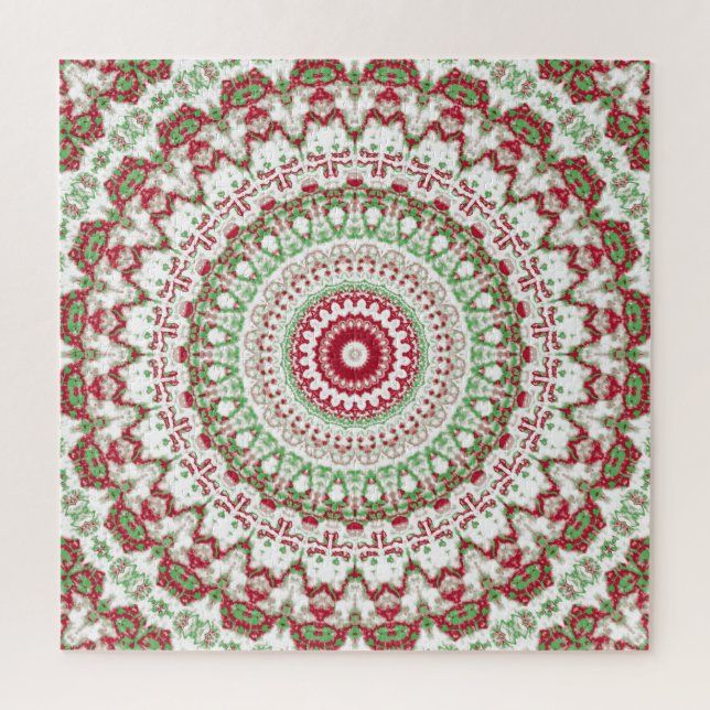 Puzzle Navidades de Tye Dye Mandala (Vertical)