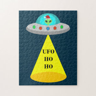 Puzzle Navidades de UFO Ho Ho Alien volador