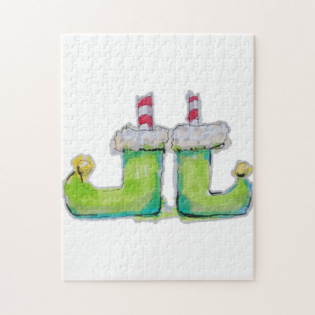Puzzle Navidades de zapatos elfo (Vertical)