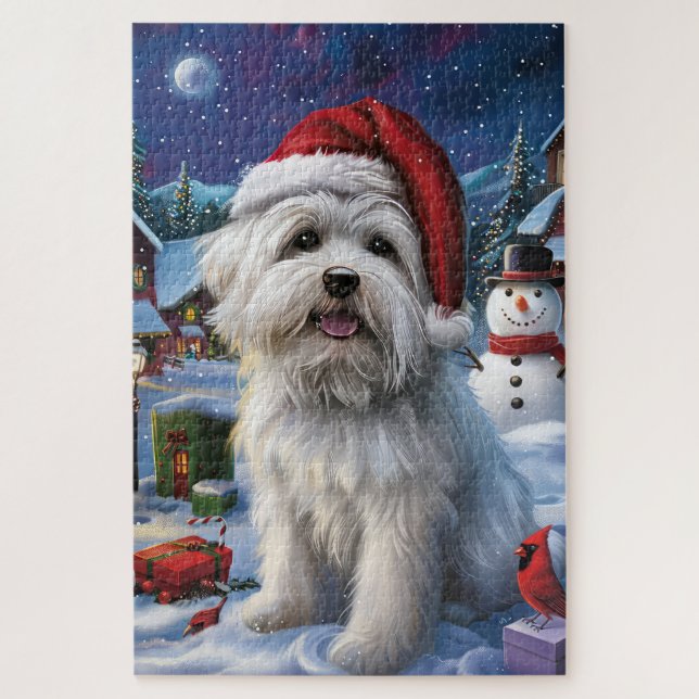 Puzzle Navidades del Coton De Tulear Winter Wonderland (Vertical)