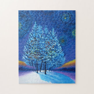 Puzzle Navidades del estilo Van Gogh