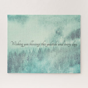 Puzzle Navidades del Evergreen Forest Winter Solsticio