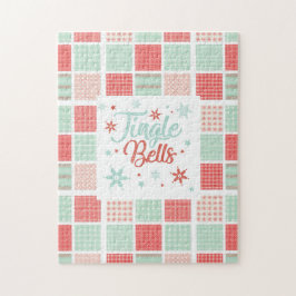 Puzzle Navidades del Jingle Bells Red Green Pastel