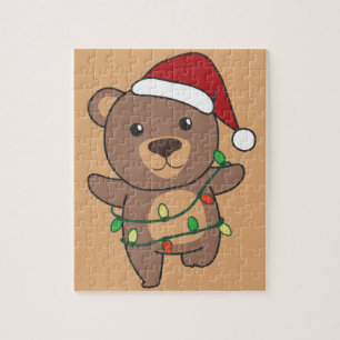 Puzzle Navidades del oso Animales de Invierno osos con ro