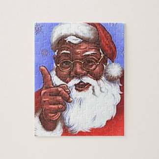 Puzzle Navidades del Papá Noel afroamericano