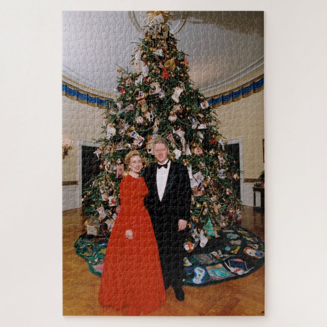 Puzzle Navidades del presidente estadounidense Bill Clint (Vertical)