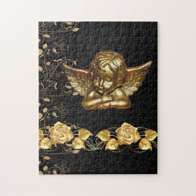 Puzzle Navidades desconcertan la flor pingüino de oro