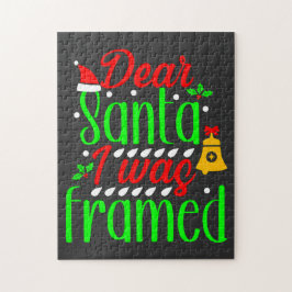 Puzzle Navidades divertidos diseñan "Querido Santa I fue 