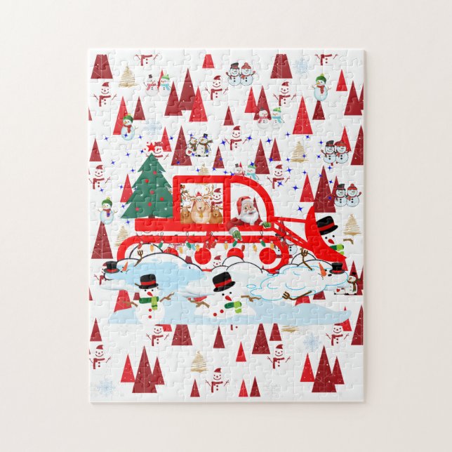 Puzzle Navidades divertidos que absorben a los Snowmen (Vertical)