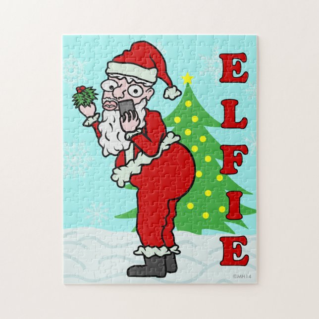 Puzzle Navidades divertidos Santa Elfie (Vertical)