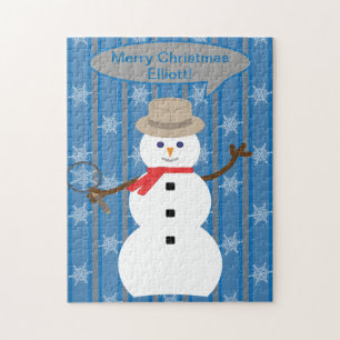 Puzzle Navidades divertidos y entusiastas Detective Snowm