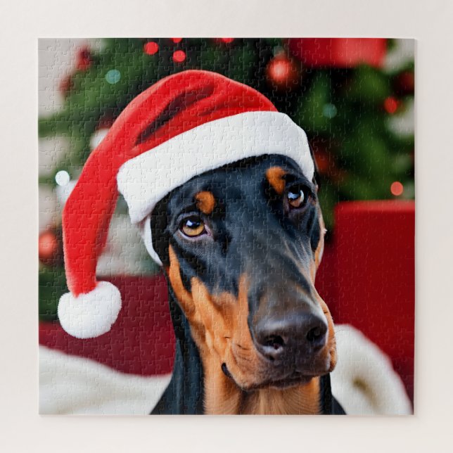 Puzzle Navidades Doberman (Vertical)