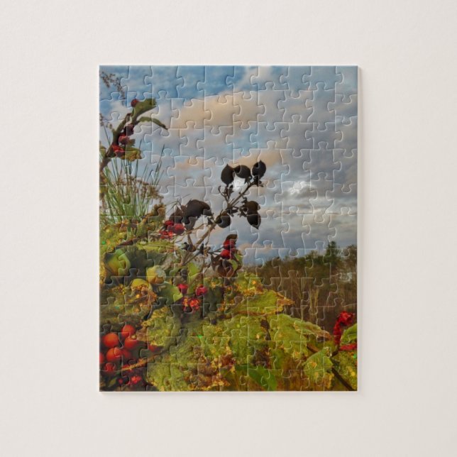 Puzzle Navidades elegantes de Holly, (Vertical)