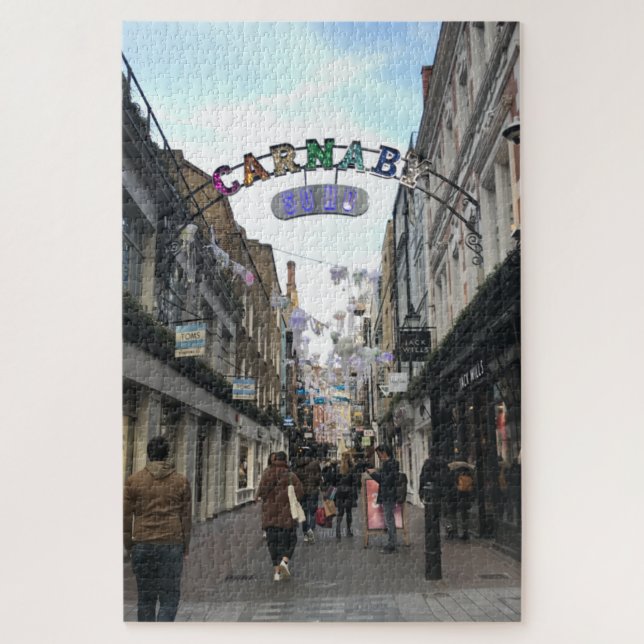 Puzzle Navidades en Carnaby Street, Soho, Londres, Reino  (Vertical)