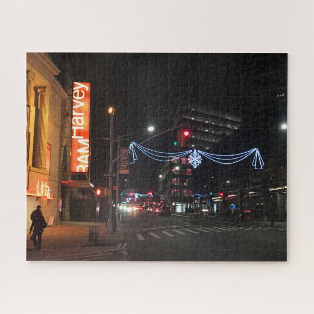 Puzzle Navidades en el centro de Brooklyn, Nueva York. (Horizontal)