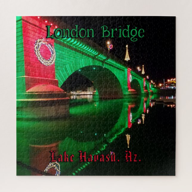 Puzzle Navidades en el Puente de Londres, Lago Havasu, Az (Vertical)