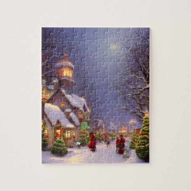 Puzzle Navidades en una noche de nieve (Vertical)