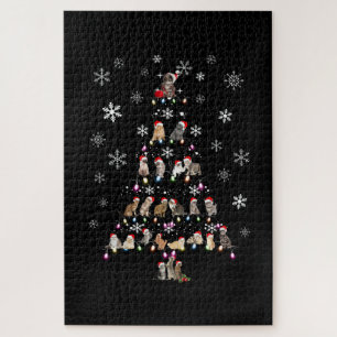 Puzzle Navidades felices   Árbol de navidad de gato corto