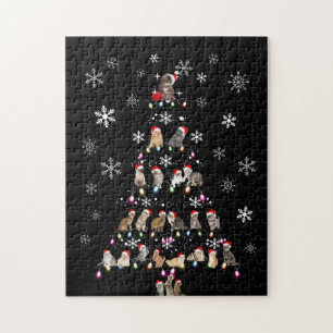 Puzzle Navidades felices   Árbol de navidad de gato corto