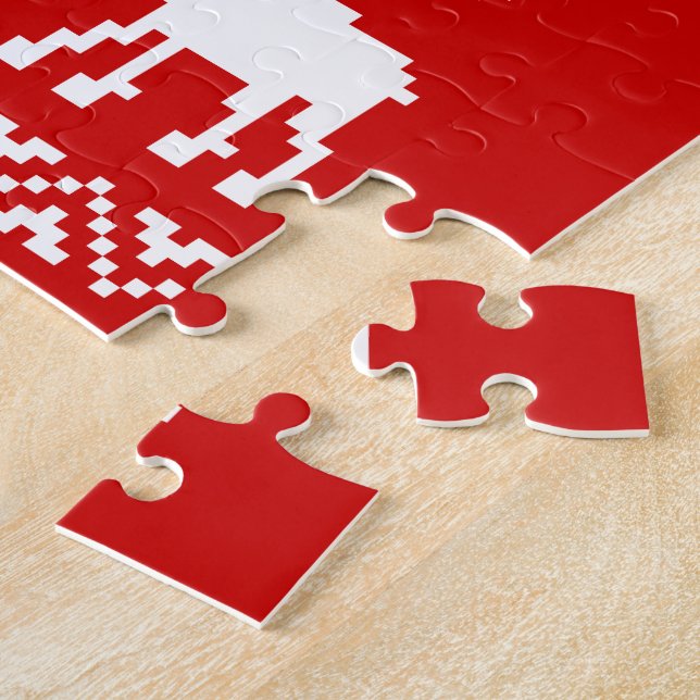 Puzzle Navidades feos suéter QR Código Feliz Año Nuevo! (Lado)