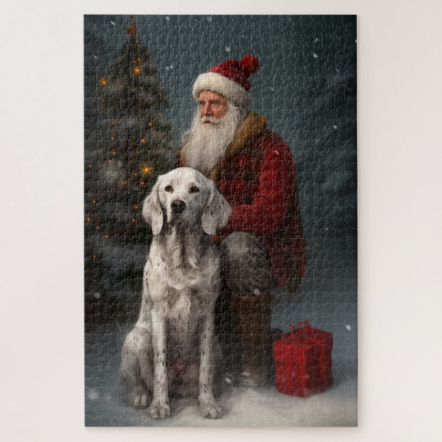Puzzle Navidades festivos de Inglaterra con Santa Claus (Vertical)