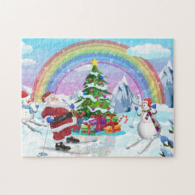 Puzzle navidades festivos de Santa Snowman Holiday (Horizontal)