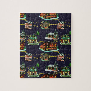 Puzzle Navidades festivos iluminan árbol de la casa de pu