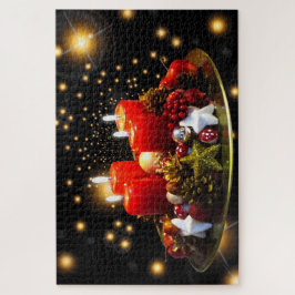 Puzzle Navidades festivos modernos Moda de velas navideña