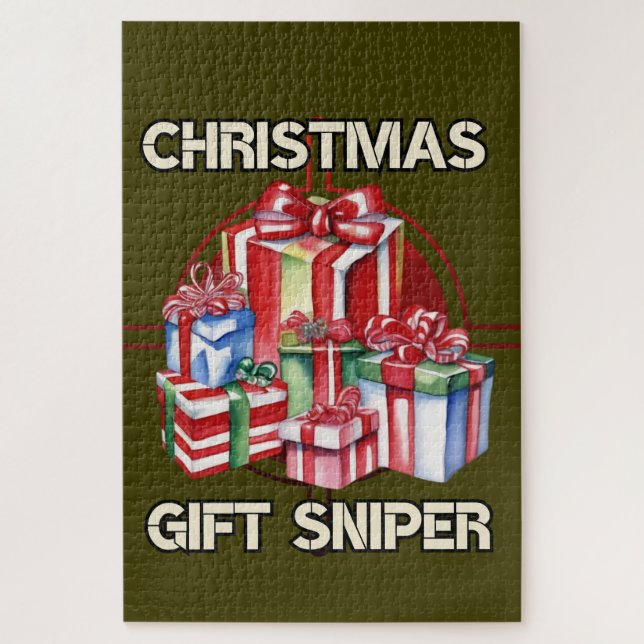 Puzzle Navidades, francotiradores, regalos, ejército (Vertical)