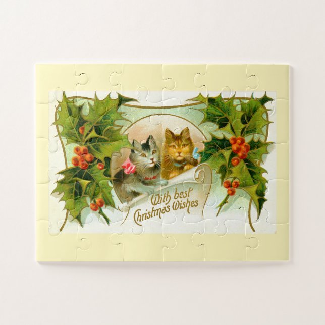 Puzzle Navidades gatos (Horizontal)