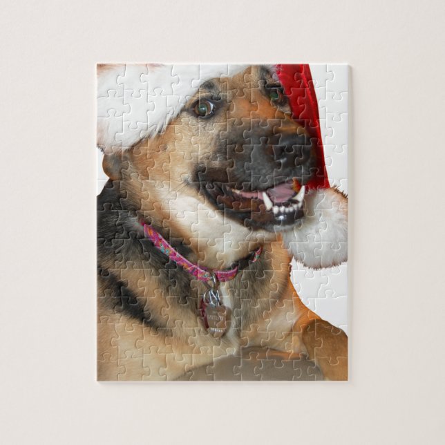 Puzzle Navidades German Shepherd (Vertical)