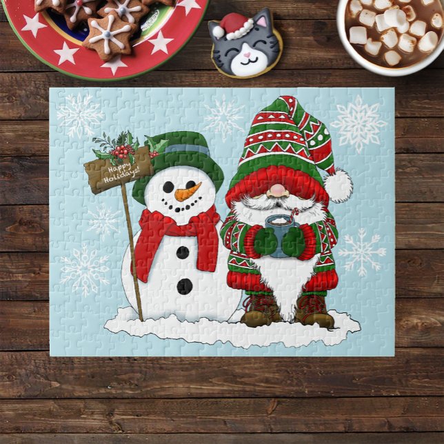Puzzle Navidades Gnome Snowman Cute (Subido por el creador)