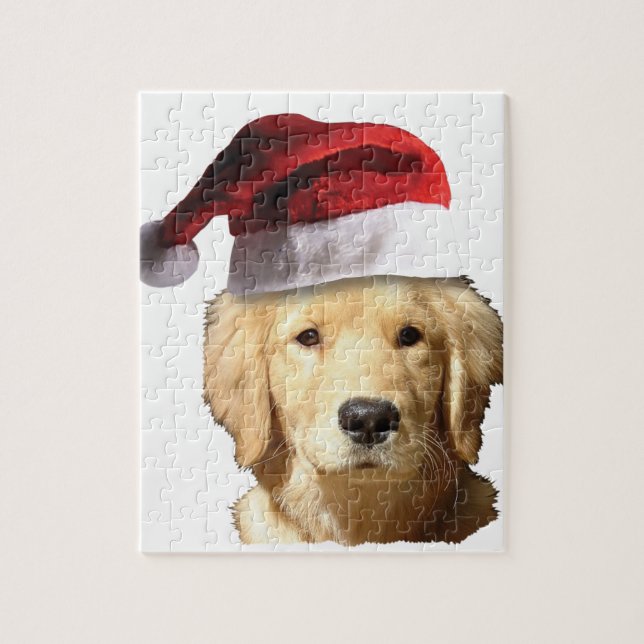 Puzzle Navidades Golden Retriever (Vertical)