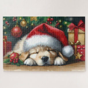 Puzzle Navidades Golden Retriever Puppy