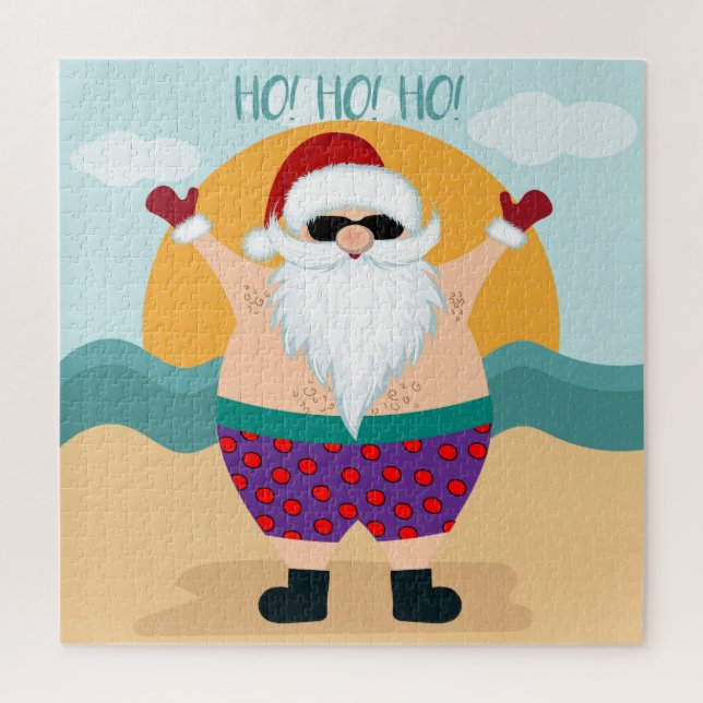 Puzzle Navidades Ho Ho Ho Ho Ho Summer Santa Beach Holida (Vertical)