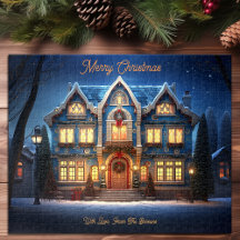 Navidades Hogar Snowy Winter Night Sky Holiday Art