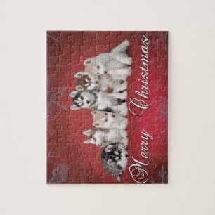 Puzzle Navidades Husky