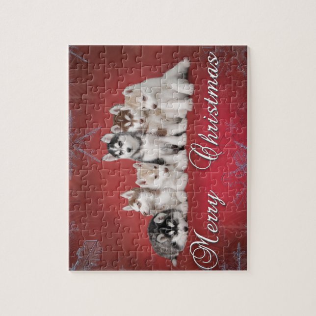 Puzzle Navidades Husky (Vertical)