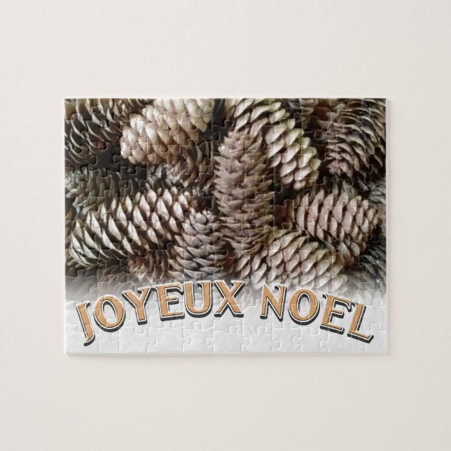 Puzzle Navidades Joyeux Noel Holiday Pine Cone (Horizontal)