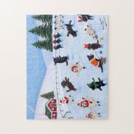Puzzle Navidades Labrador Fun Painting