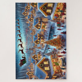 Puzzle Navidades mágicos en el pueblo de invierno de los 