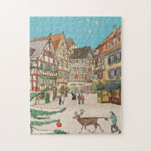 Navidades Mercado Estrasburgo Francia Retro